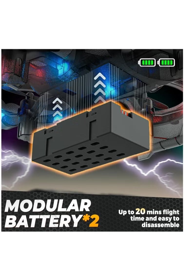 سناجل طائرة مقاتلة L0712 تعمل بالتحكم عن بعد بتردد 2.4 جيجاهرتز، لعبة رباعية المراوح مع أضواء LED ملونة، شحن USB، قلاب ثلاثي الأبعاد بضغطة زر واحدة، حركات بهلوانية 360 درجة، طائرة RTF للأطفال والمبتدئين والبالغين - Image 4