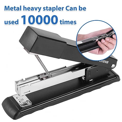 Craftinova Metal Desktop Stapler - 25 Sheet Capacity, Heavy Duty, Black, with 2000 Staples & Remover, Office Use, 6 Pack - Image 5