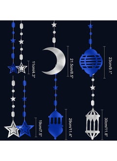 VUCATIN Star Crescent Moon Lantern Ramadan Garland Eid Decoration Home Happy Ramadan Party Decor Hanging Streamer Wedding Backdrop Banner Ramadan Party Supplies  - Image 3
