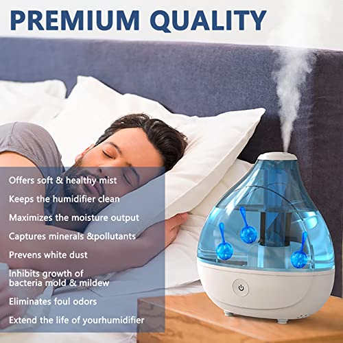 Raipoment Humidifier Cleaner Ball, 20 Pack, Silver Ion Humidifier Tank Cleaner, Prevents Hard Water Build-up & Mold, Long-Lasting Water Purifier for All-Season Use, Fits Most Humidifiers, Fish Tanks & Vases - Image 5
