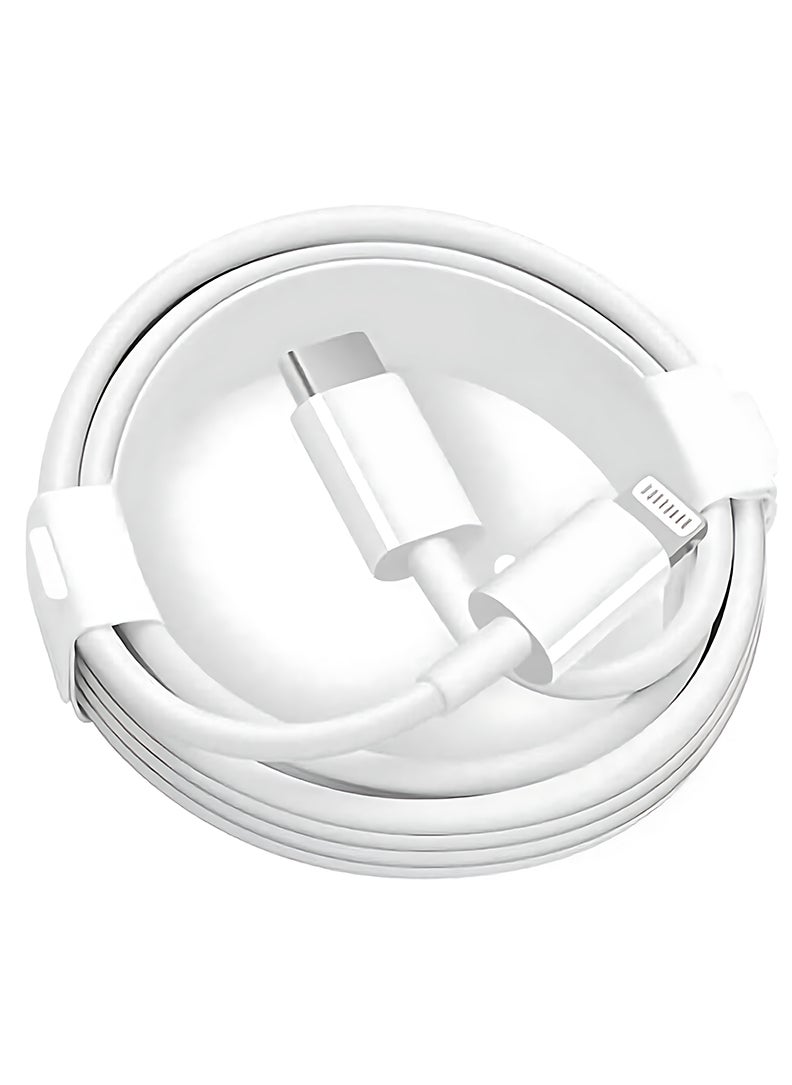 Theodor - USB C to Lightning Cable, Fast Charger USB C iPhone Charger Cable Type C to Lightning Cable (2-Meter)-White - Image 1