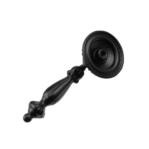 FarBoat 4Pcs Tear Drop Knobs Pulls Pendant Antique Decorative for Cabinet Drawer Closet Dresser Jewelry Box with Screws(Black, 65x28mm/2.6x1.1inch) - Image 5