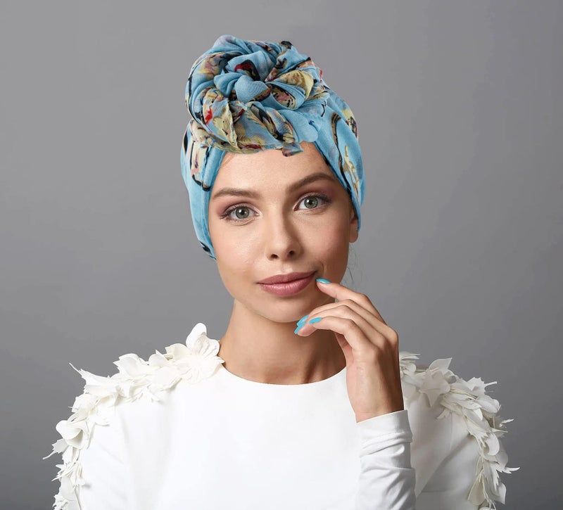 GERINLY Scarfs for Women Lightweight Birds Florals Scarves for Fall Outfits Accessories Head Wear Shawl - Image 5