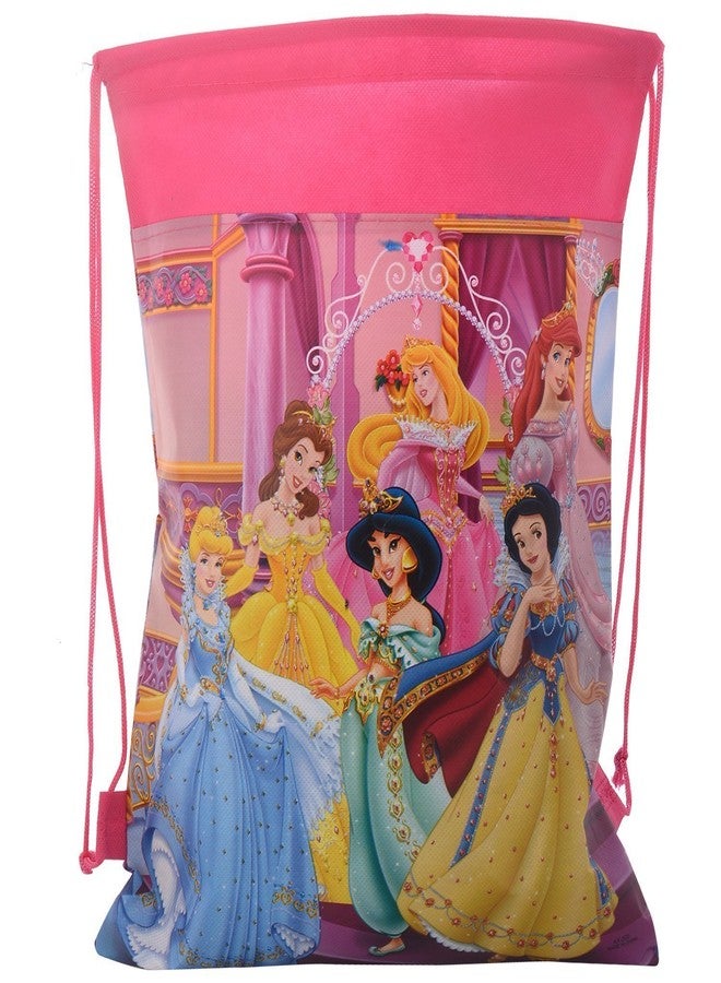 Ang Cartoon Printed Haversack Bag For Kids Birthday Party Return Gift (Pack Of 12, Pink) - Image 2
