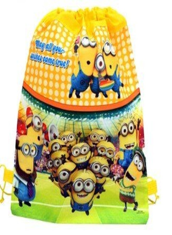 Ang Cartoon Printed Haversack Bag For Kids Birthday Party Return Gift (Pack Of 12, Pink) - Image 5