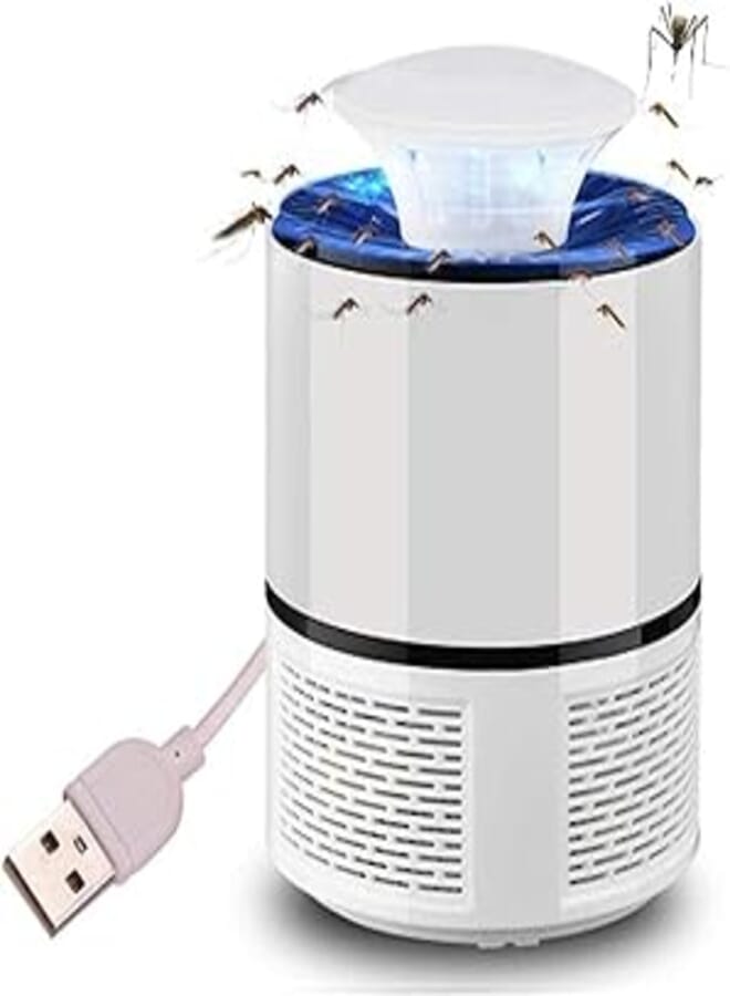 ECVV Mosquito Killer Lamp/Electric Mosquito Killer, 15W Waterproof Mosquito Zappers, Handheld Fly Killer, Mosquito Trap with Electronic UV Lamp for Camping, Indoor, and Outdoor(WHITE)