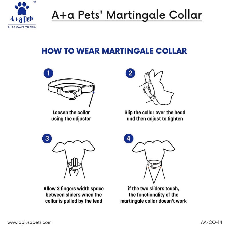 A+a Pets Martingale Dog Collar | No Pull Design, No Neck Strain, No Choke Design | for Large & Medium Dogs | Rust Free, Waterproof Nylon Training Collar (Purple & Yellow), 30 x 2.5 cm - Image 5