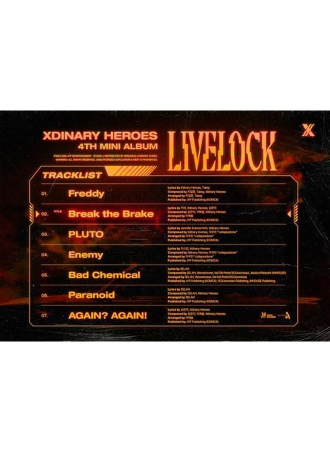 dreamus - Xdinary Heroes LIvelock 4th Mini Album CD+Photobook+Photocard+Lyric Poster on Pack+Tracking Sealed XH (Standard Set(RED+Blue)) - Image 1