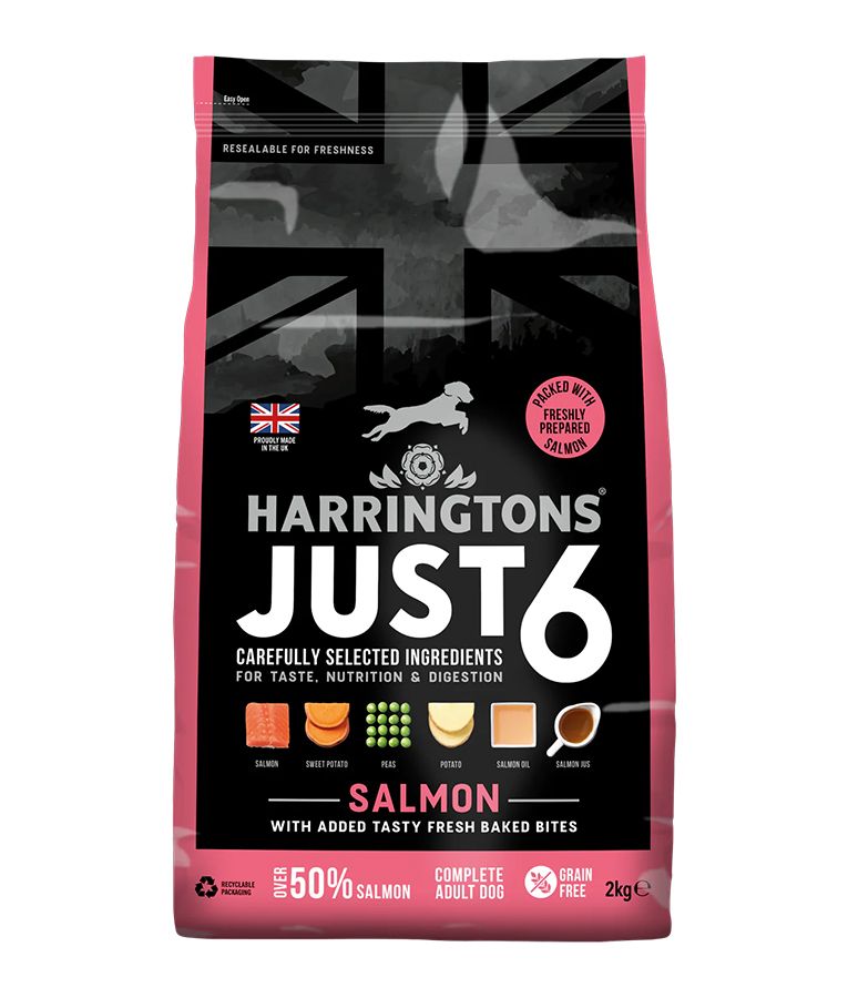 Harringtons Just 6 Salmon Grain Free Adult Dry Dog Food
2kg - Image 1