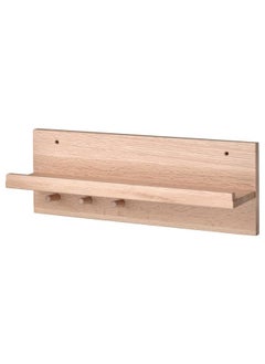 Zaboon Wall organiser w hooks, oak, 42x15x11 cm  - Image 1
