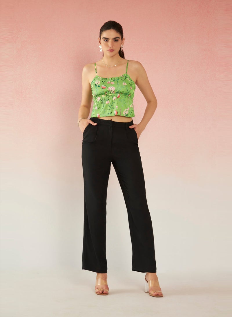Virgio VIRGIO Satin Bustier Strappy Top With Ruffles - Image 4