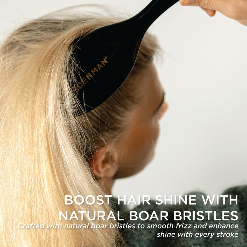 DenmanBoar Bristle Hairbrush- for Finishing, Up-Dos, Creating Sleek Styles â€“ Black, D82M - Image 4