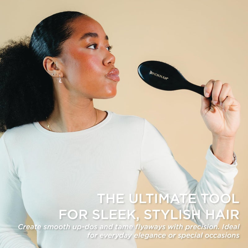 DenmanBoar Bristle Hairbrush- for Finishing, Up-Dos, Creating Sleek Styles â€“ Black, D82M - Image 5