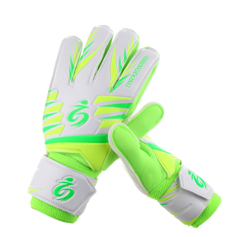 Generic Youth Goalkeeper Gloves Non-Slip Training Green