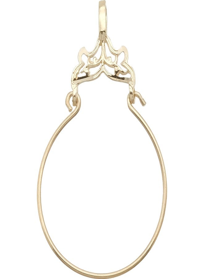 FindingKing 14K Yellow Gold Charm Holder 28mm - Image 5
