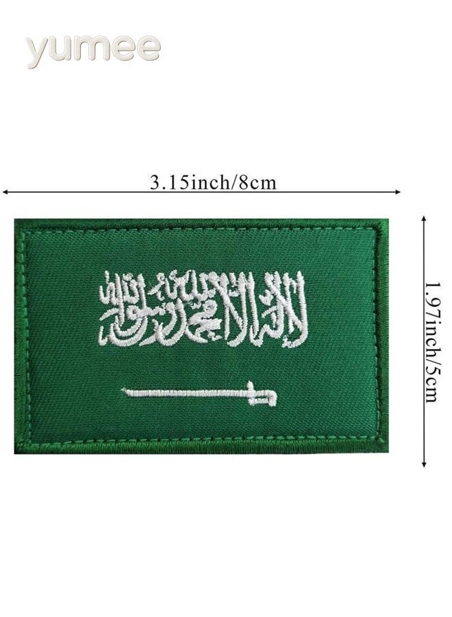 يمي 5 حزمة رقعة علم المملكة العربية السعودية رقعة تطريز علم المملكة العربية السعودية للقبعات والحقائب التكتيكية والسترات والملابس رقعة فريق الجيش... - Image 2