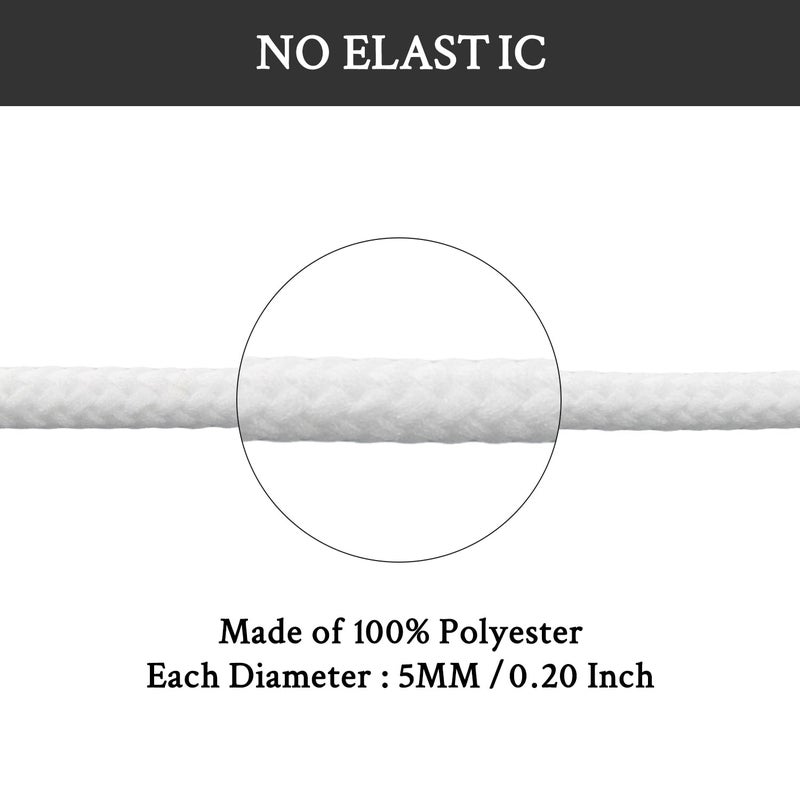 Endoto Shoelaces for Air Jordan 11,Replacement 5MM Shoe Laces Round Polyester Sneaker Shoes(Color:White,Size:45Inch) - Image 3