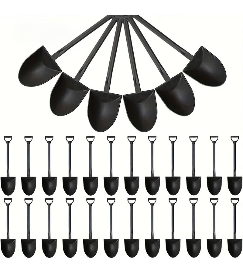 55 Pieces Black Dessert Spoons Creative Cake Stirring Coffee Mousse Spoons Suitable For Parties Gatherings Home Use Christmas Halloween Bakeries And Supermarkets - Image 5