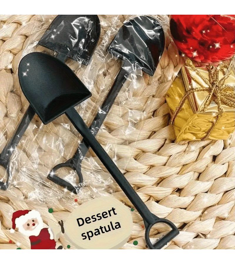 55 Pieces Black Dessert Spoons Creative Cake Stirring Coffee Mousse Spoons Suitable For Parties Gatherings Home Use Christmas Halloween Bakeries And Supermarkets - Image 2