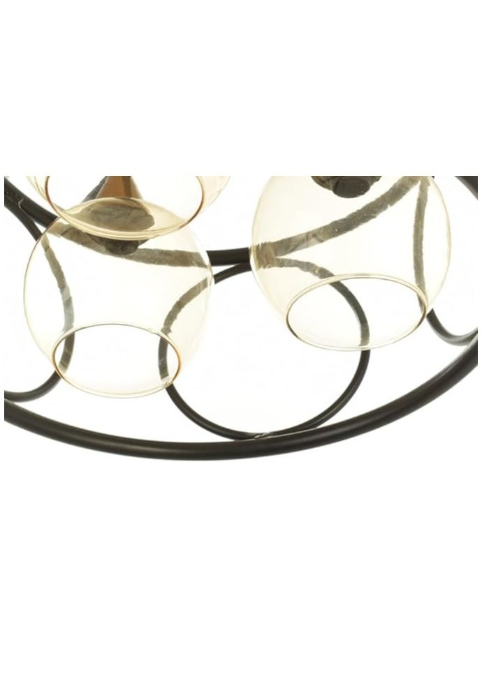 Generic Modern Steel Chandelier (Round Shape) - Black  - Image 3