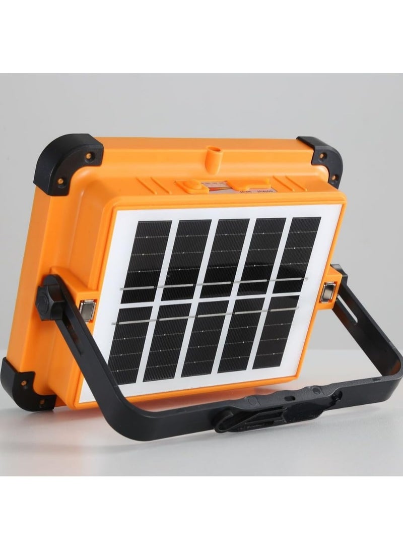 Portable Solar Work Light, 4-Panel Bright LED Floodlight, USB Rechargeable, IP66 Waterproof - Image 2
