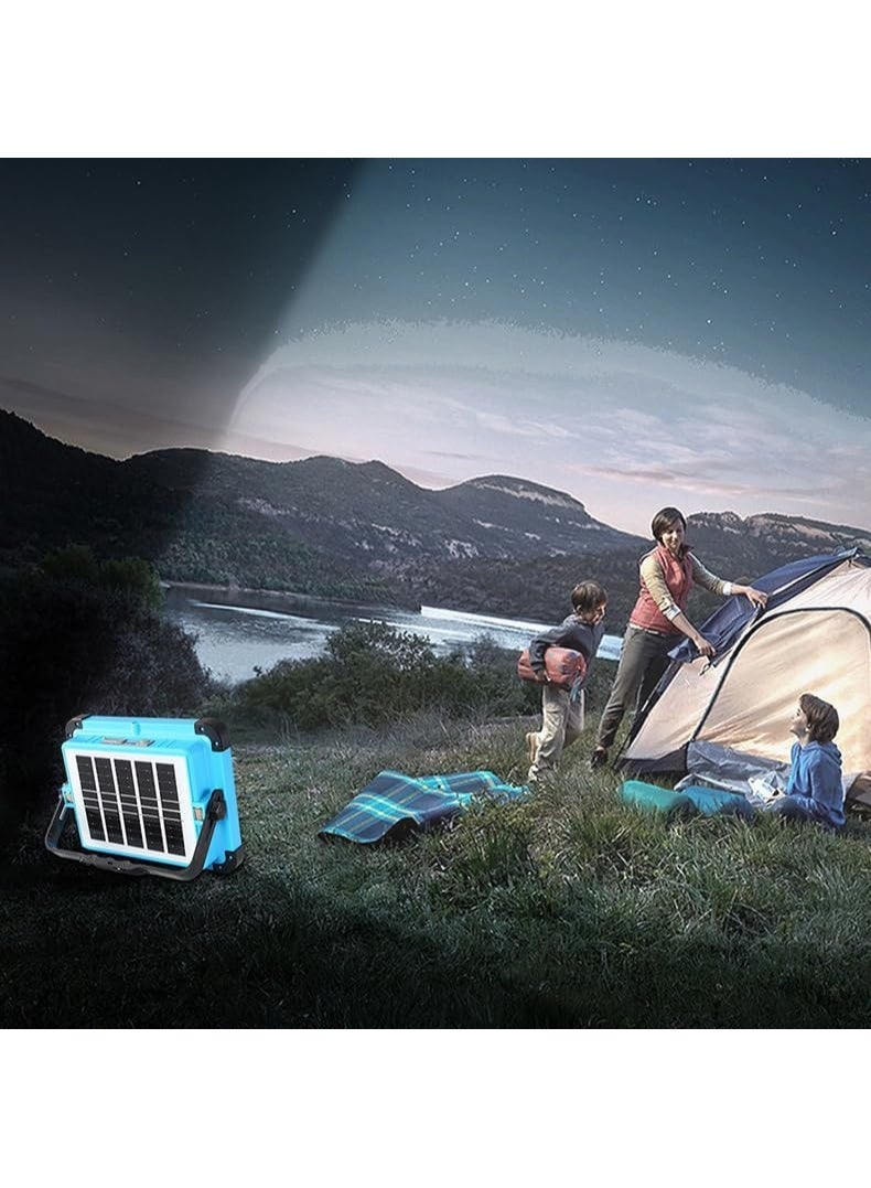 Portable Solar Work Light, 4-Panel Bright LED Floodlight, USB Rechargeable, IP66 Waterproof - Image 4