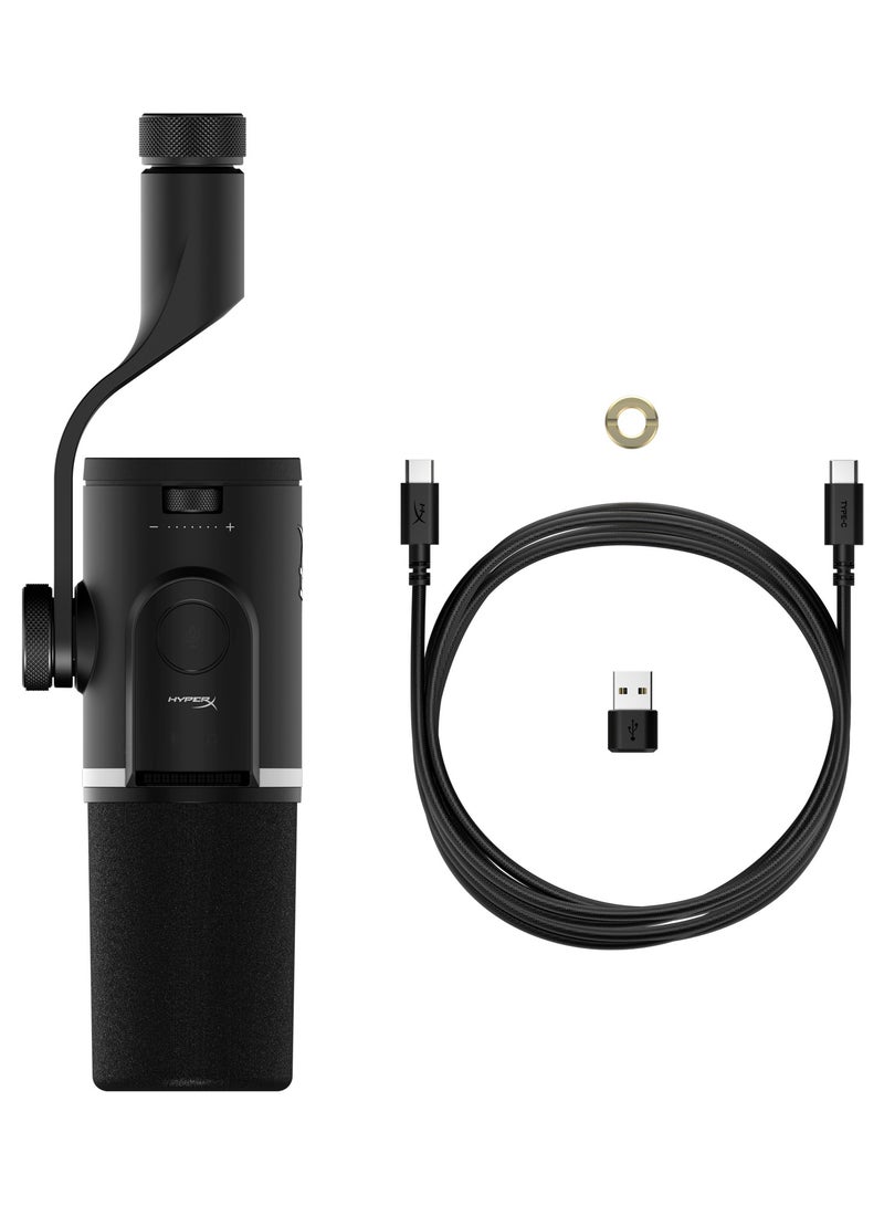 HyperX FlipCast Streaming XLR/USB Dynamic Microphone for PC, MacOS, PlayStation, Nintendo Switch, Broadcast Quality, USB, XLR, Universal Mount, Black-B2CM1AA - Image 3