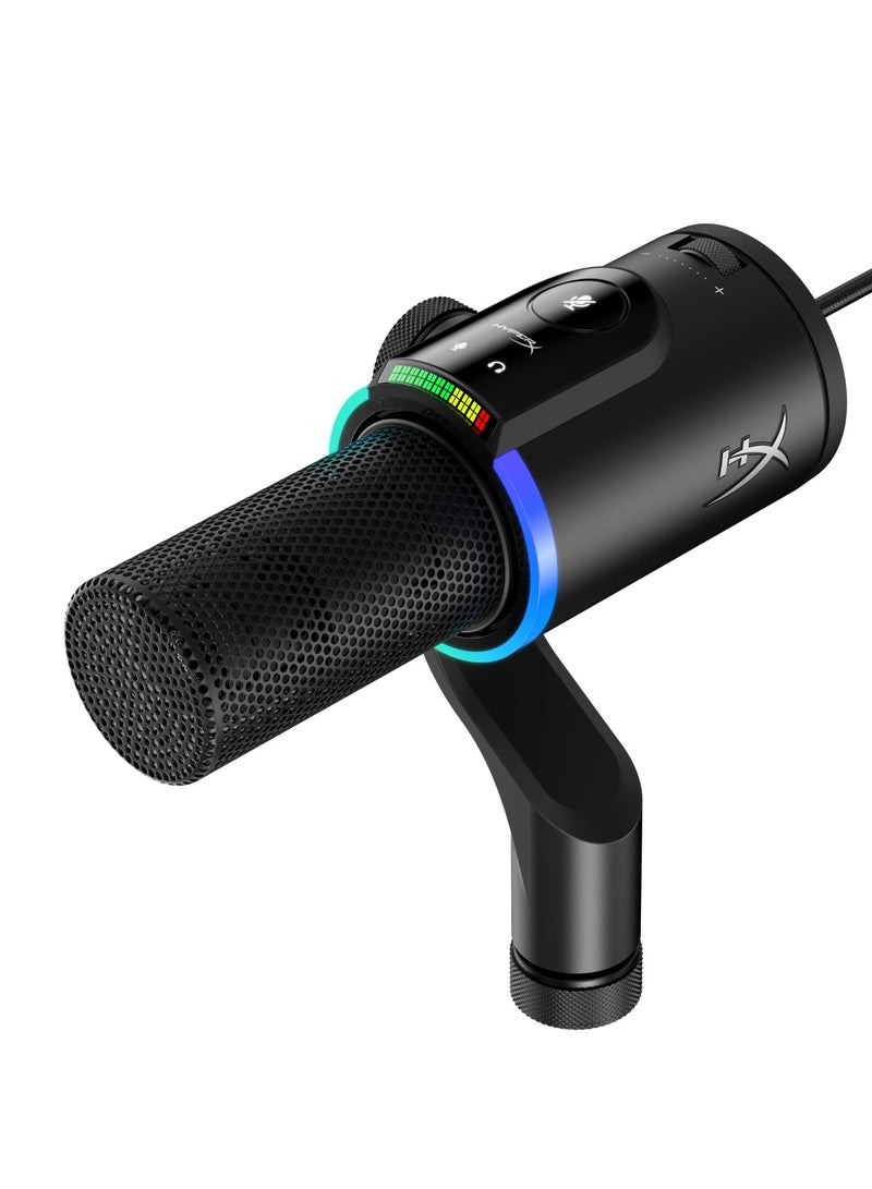 HyperX FlipCast Streaming XLR/USB Dynamic Microphone for PC, MacOS, PlayStation, Nintendo Switch, Broadcast Quality, USB, XLR, Universal Mount, Black-B2CM1AA - Image 1