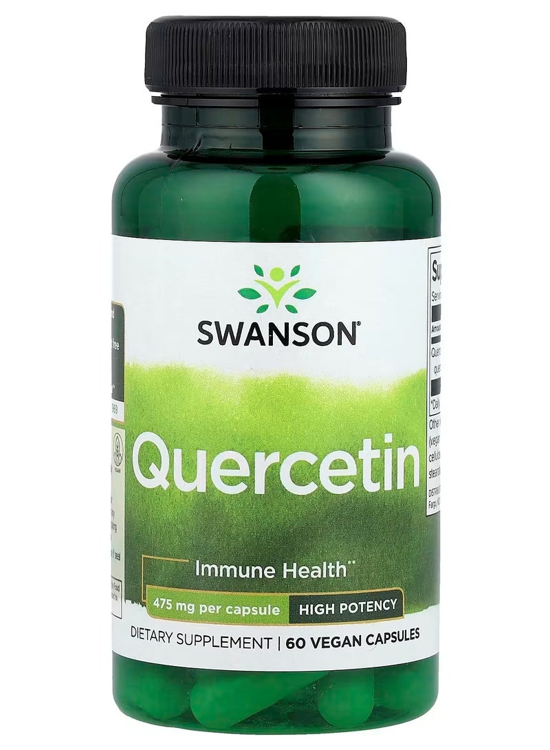 Swanson, Quercetin, High Potency, 475 mg, 60 Vegan Capsules