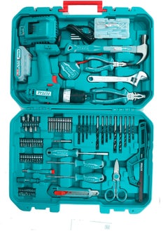TOTAL Super Total 165-Piece Tool Set with 20V Cordless Impact Drill, Battery & Charger - Complete Home Repair & DIY Kit with Screwdrivers, Wrenches, Pliers, Drill Bits & More - THKTHP11652  - Image 4