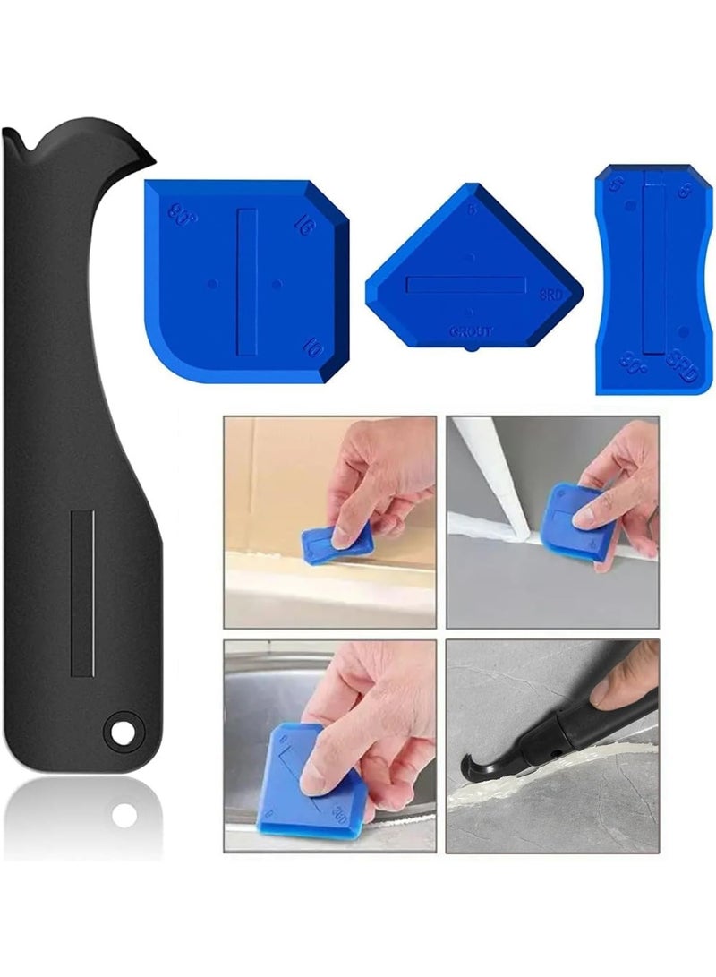 10 Piece Professional Caulking Tool Kit - 3-in-1 Sealant Finisher with 5 Replaceable Silicone Pads & Stainless Steel Scrapers - Image 5
