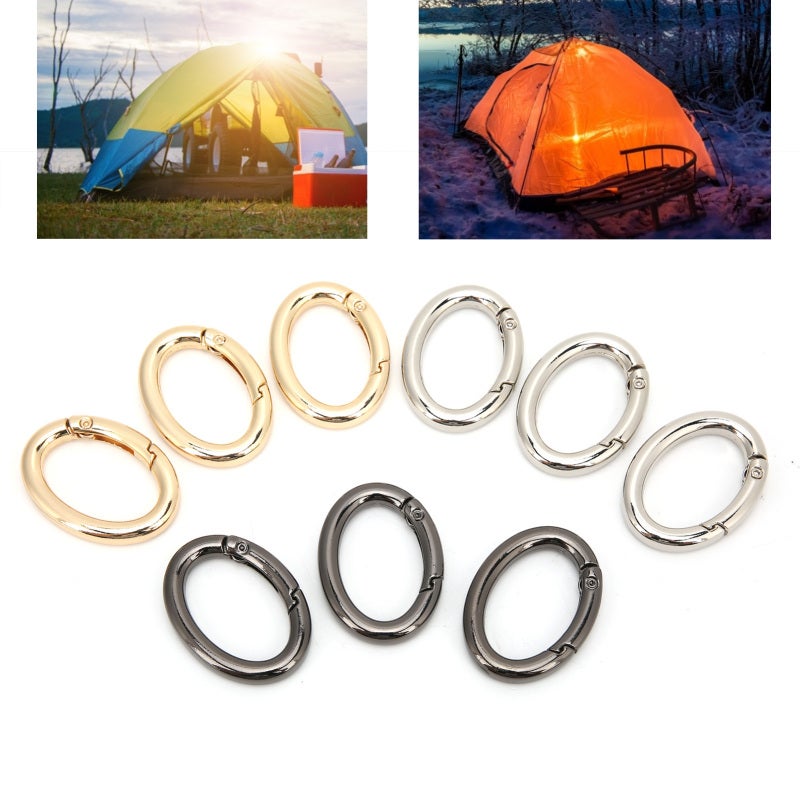 9Pcs Spring Ring Buckle 0‑Shaped Oval Open Bag Chain Hardware DIY Accessories 3 ColorsS - Image 3
