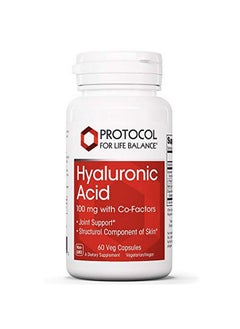 Protocol For Life Balance Protocol Hyaluronic Acid 100Mg Joint Support Healthy Skin Care And Eye Health 60 Veg Caps  - Image 1