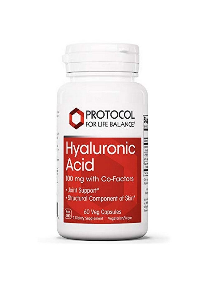 Protocol Hyaluronic Acid 100Mg Joint Support Healthy Skin Care And Eye Health 60 Veg Caps