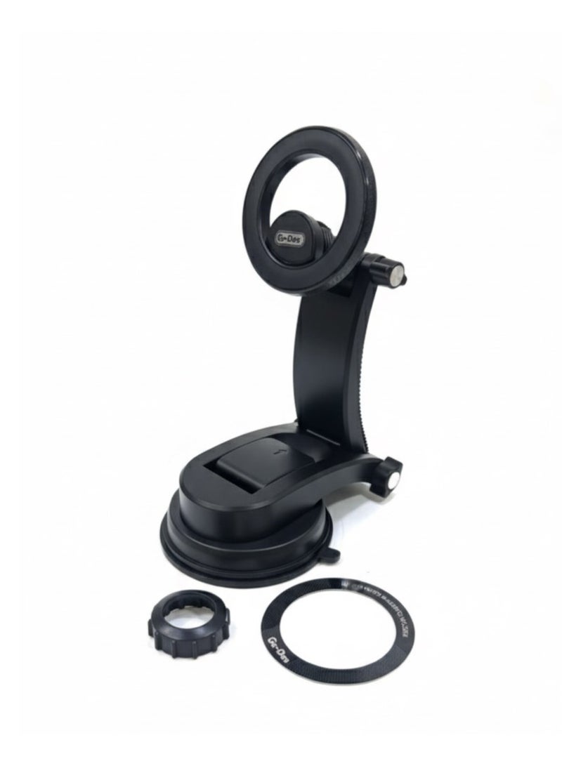 GO-DES  HD205 Adjustable Car Phone Holder – Free Bending Design, 360° Rotation, Dashboard & Air Vent Mount Vehicle Support Stand - Image 1