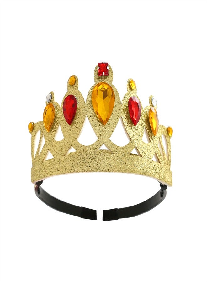 Loquat New Birthday Gift Children's Crown Hairband  red  - Image 1