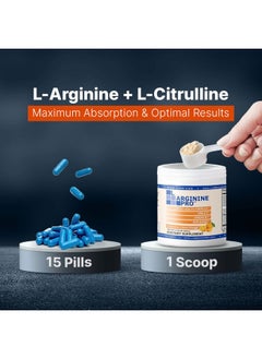 Health & Household L-Arginine Pro | L-Arginine Supplement Powder | 5,500Mg Of L-Arginine Plus 1,100Mg L-Citrulline (Orange, 1 Jar)  - Image 3