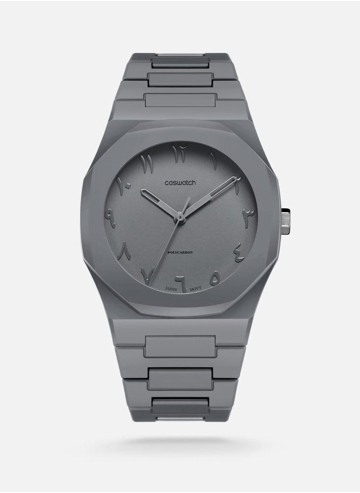 CASWATCH - Gray carbon watch with Arabic numbers - Image 1