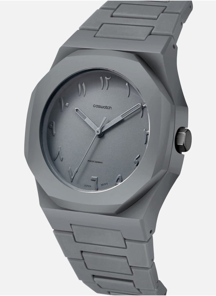 CASWATCH - Gray carbon watch with Arabic numbers - Image 1