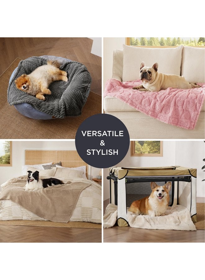 Bedsure Bedsure Dog Blanket for Small Dogs Washable - Soft Fluffy Puppy Blanket with Premium 300GSM Coral Fleece, Cozy Calming Cat Blankets for Indoor Cats, Fuzzy Pet Blanket for Kitten Doggy, Pink, 25x35IN - Image 4