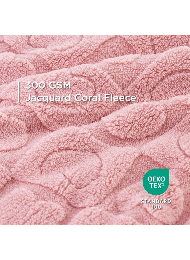 Bedsure Bedsure Dog Blanket for Small Dogs Washable - Soft Fluffy Puppy Blanket with Premium 300GSM Coral Fleece, Cozy Calming Cat Blankets for Indoor Cats, Fuzzy Pet Blanket for Kitten Doggy, Pink, 25x35IN - Image 2
