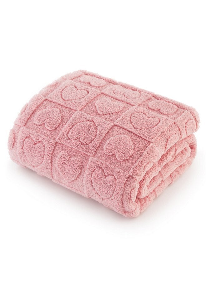 Bedsure Bedsure Dog Blanket for Small Dogs Washable - Soft Fluffy Puppy Blanket with Premium 300GSM Coral Fleece, Cozy Calming Cat Blankets for Indoor Cats, Fuzzy Pet Blanket for Kitten Doggy, Pink, 25x35IN - Image 1