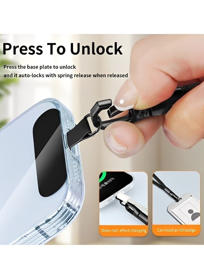 Phone Wrist Strap Anti Theft Adjustable Lanyard with 360 degrees Hook Cell Phone Holder Set Black Hands Free for Travel Use - Image 5