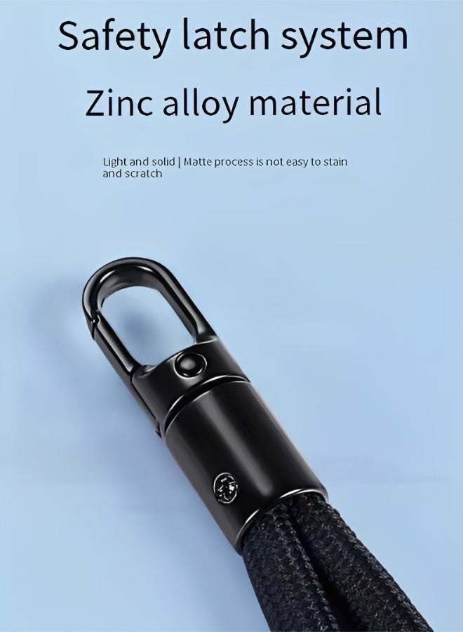 Phone Wrist Strap Anti Theft Adjustable Lanyard with 360 degrees Hook Cell Phone Holder Set Black Hands Free for Travel Use - Image 3