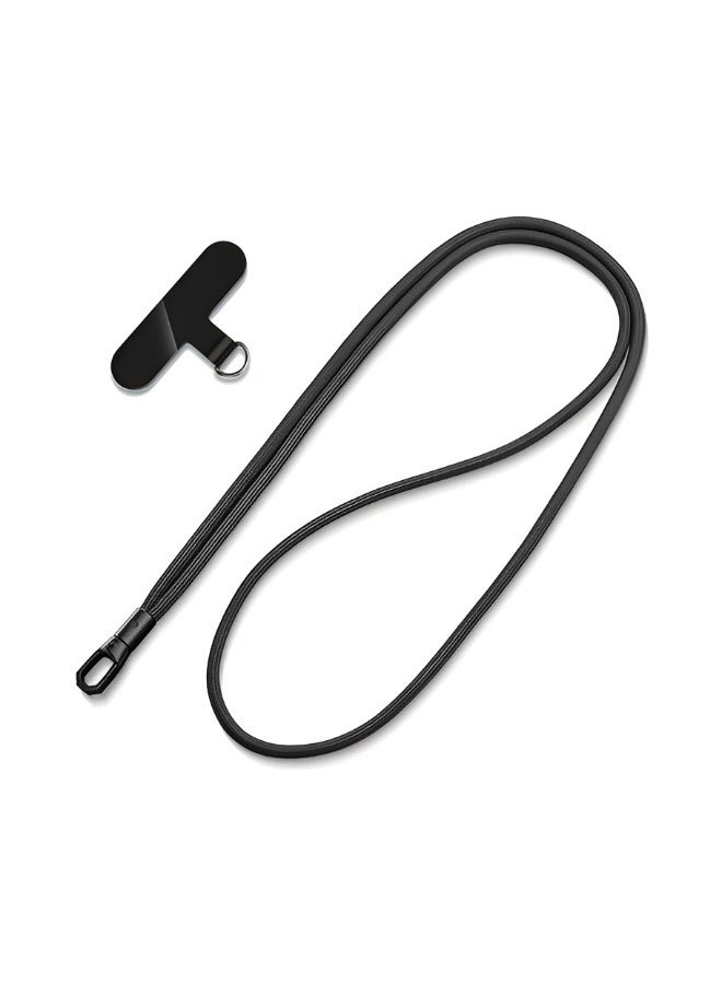 Phone Wrist Strap Anti Theft Adjustable Lanyard with 360 degrees Hook Cell Phone Holder Set Black Hands Free for Travel Use - Image 1