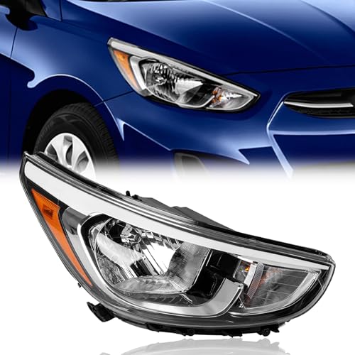 TODO Headlights Assembly Replaces 921011R710 921021R710 Compatible with 2015 2016 2017 Accent (Passenger Side) - Image 1