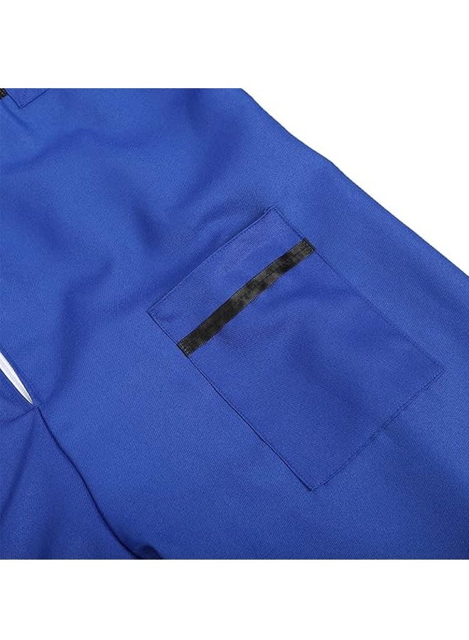 زي كوسبلاي - بدلة فضائية للأطفال لمدة 4-7 سنوات مع تصحيحات مهمة - البوليستر الممتاز مع إغلاقات فيلكرو ، أكواد مرنة - لعيد الهالوين ، لعب الأدوار ، الأحداث المدرسية والحفلة ذات الموضوع الفضائي زرقاء زاهية - Image 3