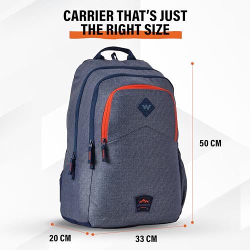 Wildcraft Polyester Backpack for Unisex Expedition LPBP 40 4 Compartment Laptop Backpack | Unisex Durable Lightweight & Stylish Ideal for Travel School Work & Daily Use (Blk_Twill),Grey - Image 5