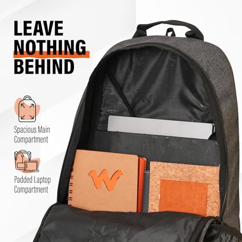 Wildcraft Polyester Backpack for Unisex Expedition LPBP 40 4 Compartment Laptop Backpack | Unisex Durable Lightweight & Stylish Ideal for Travel School Work & Daily Use (Blk_Twill),Grey - Image 3