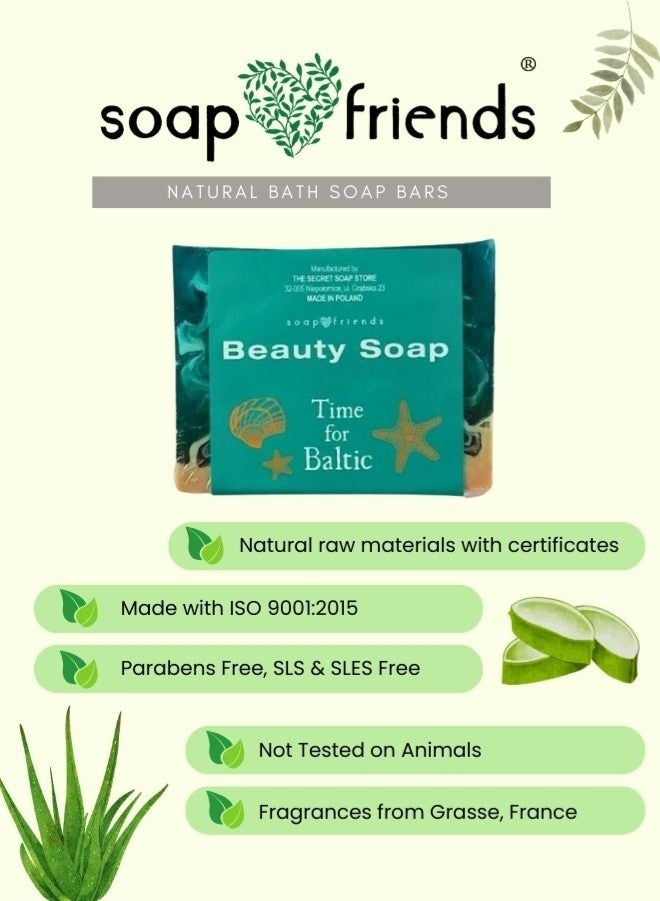 Soap&Friends وقت لصابون البلطيق - 130غ | تنظيف طبيعي مع عناصر البلطيق لبشرة منتعشة | صابون وأصدقاء - Image 3